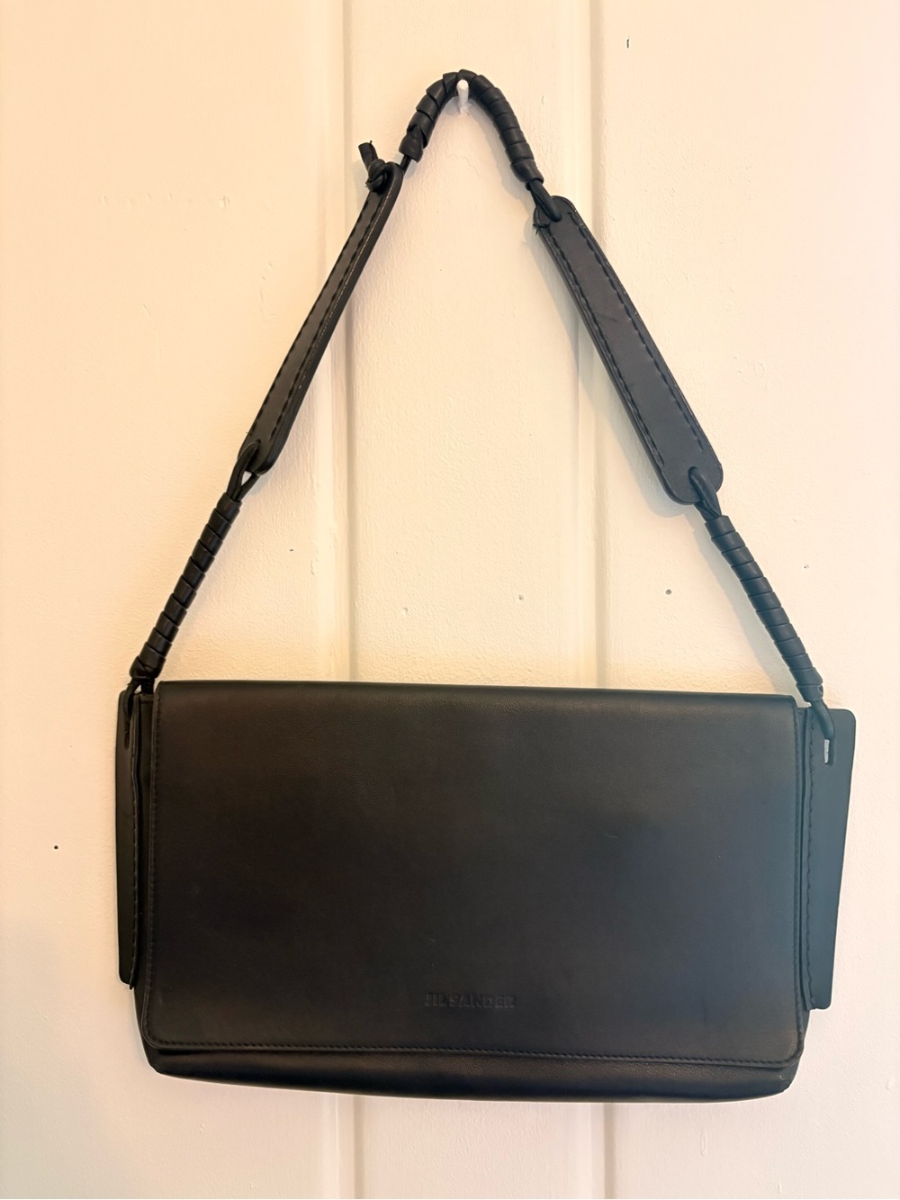 Jil Sander Black Leather Shoulder Bag